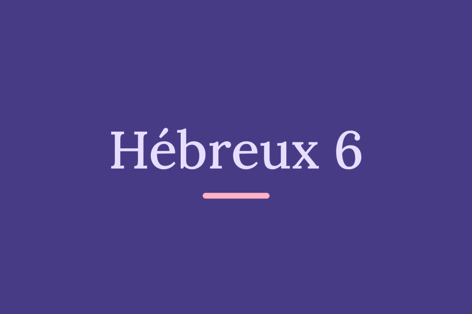 Hébreux 6